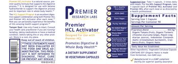 Premier Research Labs Premier HCL Activator - supplement
