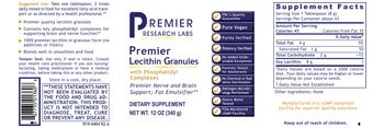 Premier Research Labs Premier Lecithin Granules - supplement