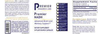 Premier Research Labs Premier NADH - supplement