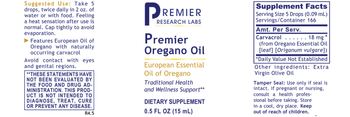 Premier Research Labs Premier Oregano Oil - supplement