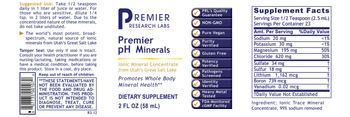 Premier Research Labs Premier pH Minerals - supplement