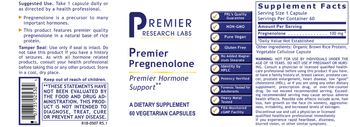 Premier Research Labs Premier Pregnenolone - supplement