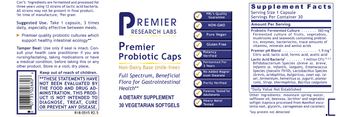 Premier Research Labs Premier Probiotic Caps - supplement