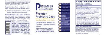 Premier Research Labs Premier Probiotic Caps - supplement
