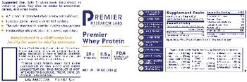 Premier Research Labs Premier Whey Protein - supplement