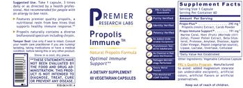 Premier Research Labs Propolis Immune - supplement