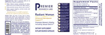 Premier Research Labs Radiant Woman - supplement