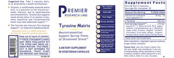 Premier Research Labs Tyrosine Matrix - supplement