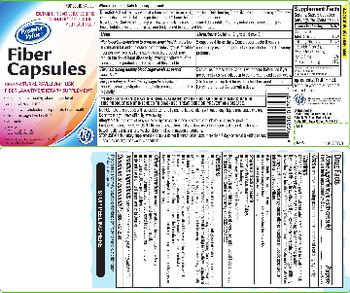 Premier Value Fiber Capsules - 100 natural psyllium husk fiber laxative supplement