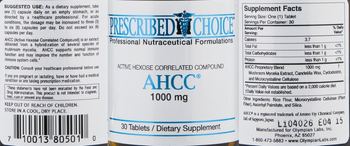 Prescribed Choice AHCC 1000 mg - supplement