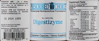 Prescribed Choice All Natural Digestizyme - supplement