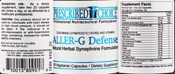 Prescribed Choice Aller-G Defense - supplement