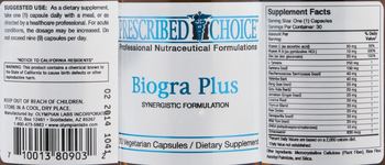 Prescribed Choice Biogra Plus - supplement