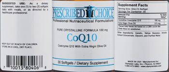Prescribed Choice CoQ10 - supplement