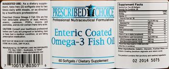 Prescribed Choice Enteric Coated Omega-3 Fish Oil - supplement
