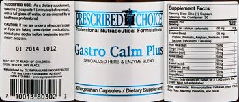 Prescribed Choice Gastro Calm Plus - supplement