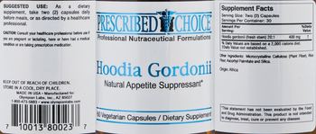 Prescribed Choice Hoodia Gordonii - supplement