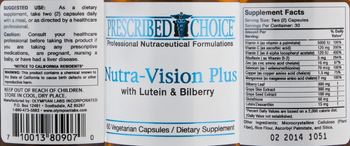 Prescribed Choice Nutra-Vision Plus With Lutein & Bilberry - supplement
