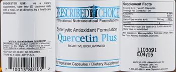 Prescribed Choice Quercetin Plus - supplement