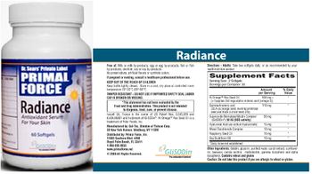 Primal Force Dr. Sears' Private Label Primal Force Radiance - supplement