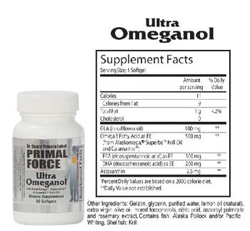 Primal Force Dr. Sears' Private Label Primal Force Ultra Omeganol - supplement