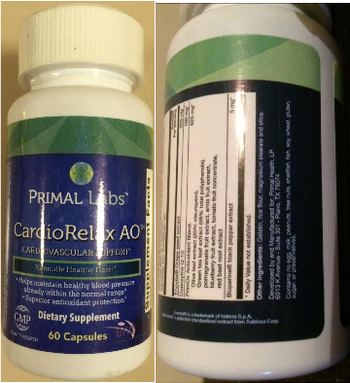 Primal Labs CardioRelax AO - supplement