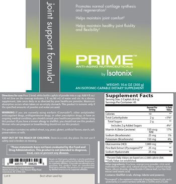 Prime By Isotonix Joint Support Formula - an isotoniccapable supplement