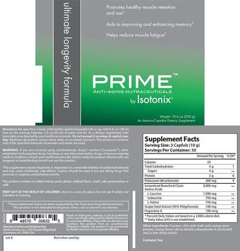 Prime By Isotonix Ultimate Longevity Formula - an isotoniccapable supplement
