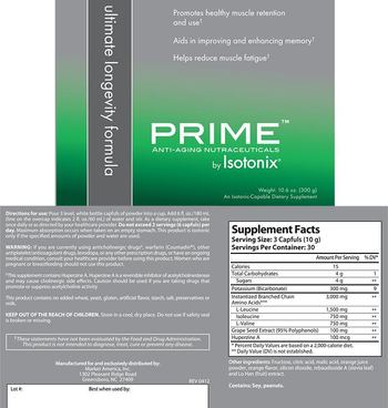 Prime By Isotonix Ultimate Longevity Formula - an isotoniccapable supplement