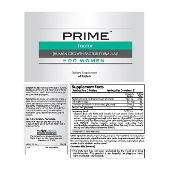Prime Factor (Human Growth Factor Formula) For Women - supplement