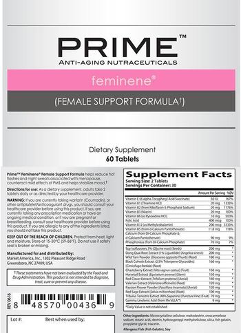 Prime Feminene Female Support Formula - supplement