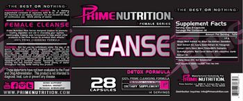 Prime Nutrition Female Series Cleanse Detox Formula* - supplement