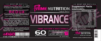 Prime Nutrition Female Series Vibrance Prime Hair Skin & Nails Formula - supplement