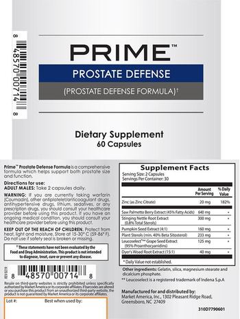 Prime Prostate Defense - supplement
