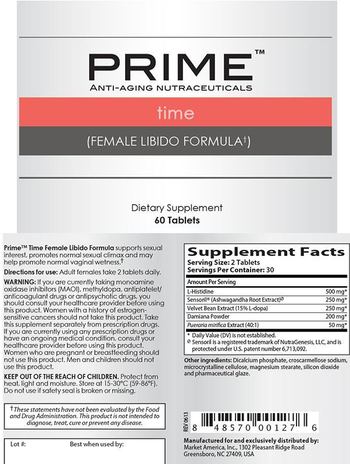 Prime Time Female Libido Formula - supplement