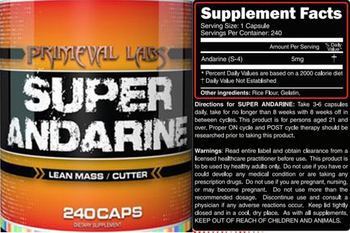Primeval Labs Super Andarine - supplement