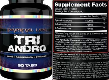 Primeval Labs Tri Andro - supplement