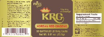 Prince Gold KRG Korean Red Ginseng - 