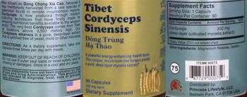 Princess Lifestyle Tibet Cordyceps Sinensis - supplement