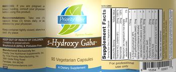 Priority One Nutritional Supplements 5-Hydroxy Gaba - supplement