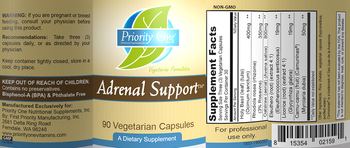 Priority One Nutritional Supplements Adrenal Support - supplement