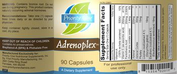 Priority One Nutritional Supplements Andrenoplex - supplement