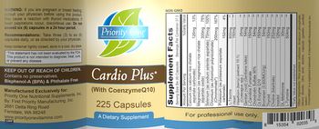 Priority One Nutritional Supplements Cardio Plus - supplement