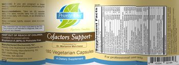 Priority One Nutritional Supplements Cofactors Support - supplement