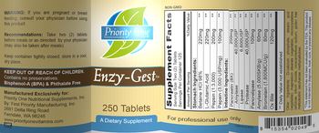 Priority One Nutritional Supplements Enzy-Gest - supplement