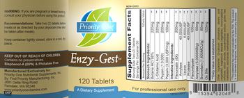 Priority One Nutritional Supplements Enzy-Gest - supplement