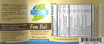 Priority One Nutritional Supplements Fem Bal - supplement