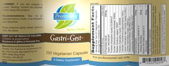 Priority One Nutritional Supplements Gastri-Gest - supplement