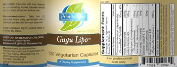 Priority One Nutritional Supplements Gugu Lipo - supplement
