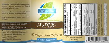 Priority One Nutritional Supplements H2PLX - supplement